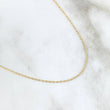 Cadena Plana 1.6gr / 50cm / 1.2mm Diamantada Tres Oros +3 18K