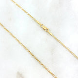Cadena Figaro 2.6gr / 45cm / 1.4mm Oro Amarillo +1