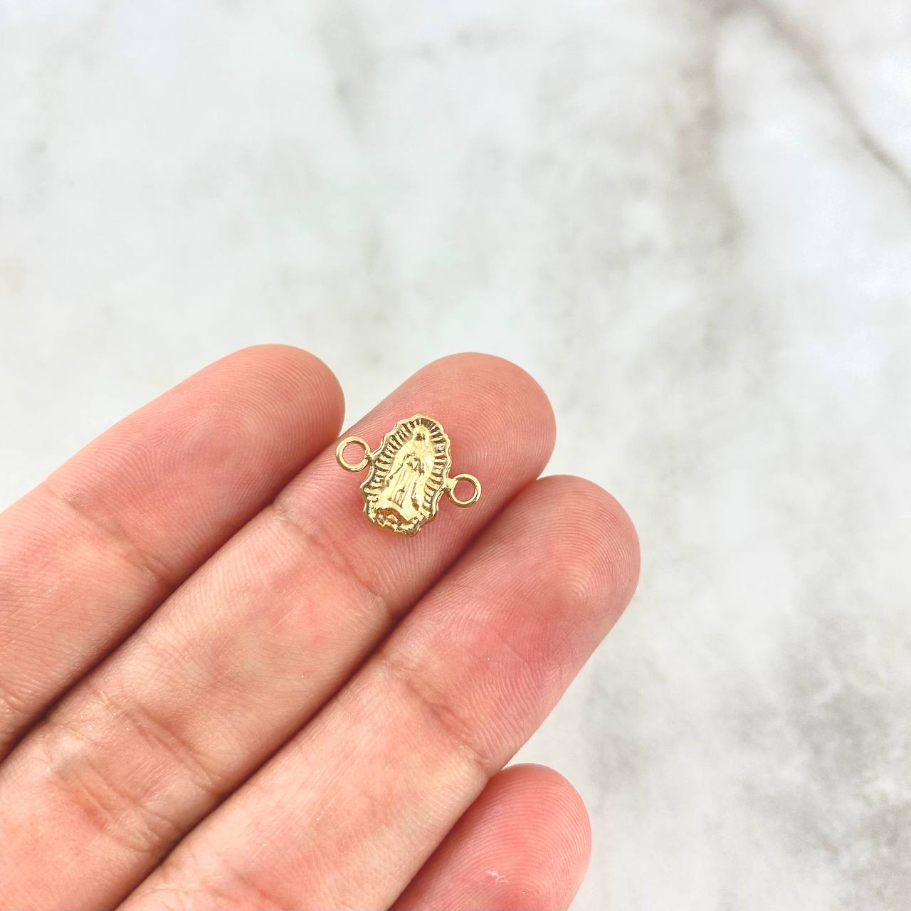 Herraje Virgen Guadalupe 0.35gr / 1.2cm / Silueta Oro Amarillo