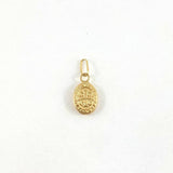 Dije San Benito 0.25gr / 1.5cm / Troquelado Ovalado Oro Amarillo