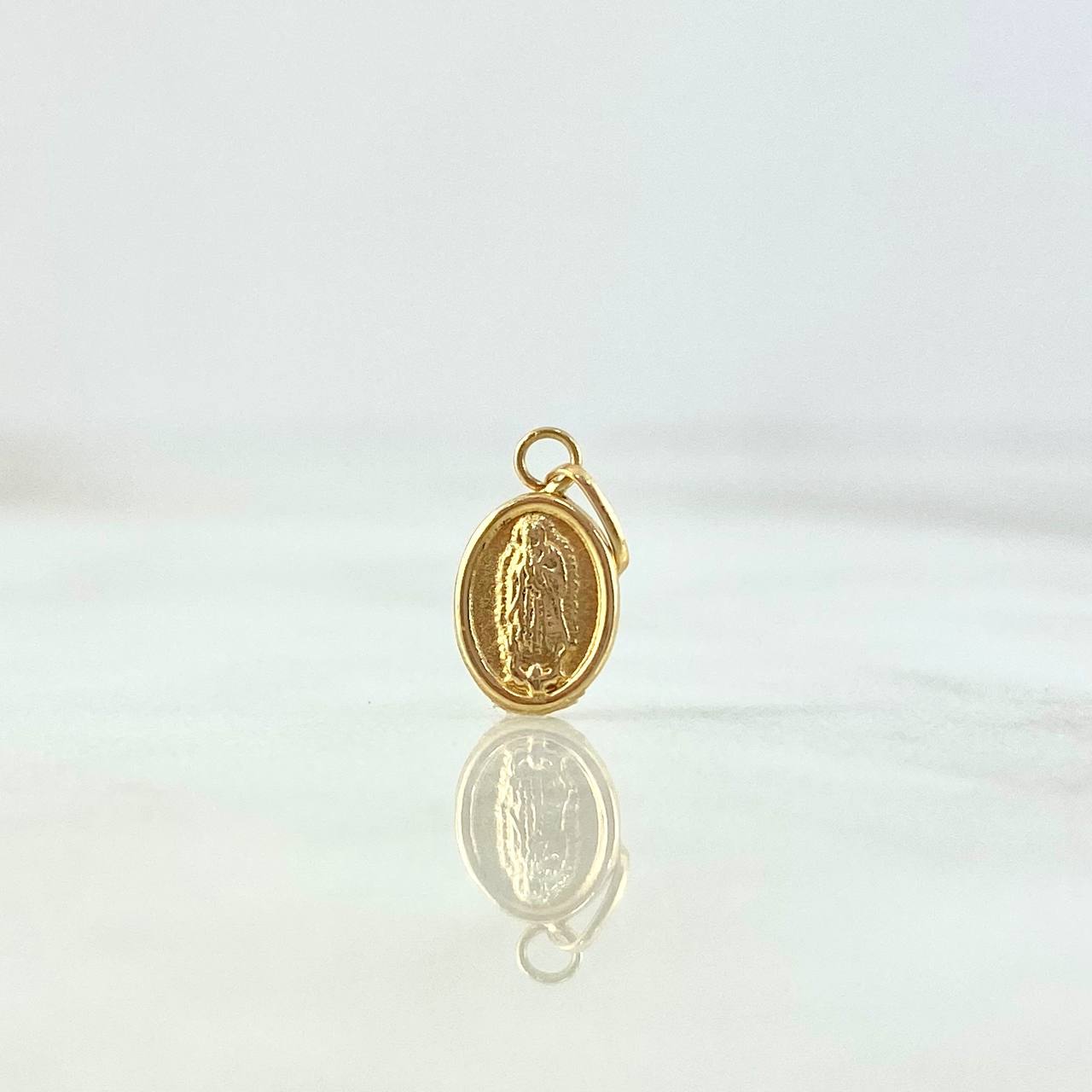 Dije Virgen Guadalupe 0.3gr / 1.4cm / Mate Ovalado Oro Amarillo