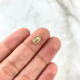 Dije Virgen Guadalupe 0.3gr / 1.4cm / Mate Ovalado Oro Amarillo