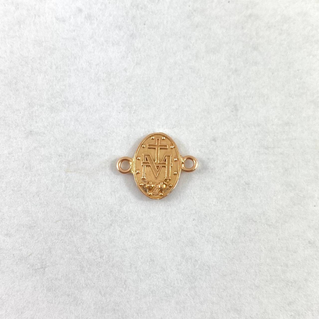 Herraje Virgen Milagrosa 0.9gr / 1.4cm / Plana Oro Rosa