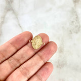 Herraje Virgen Milagrosa 1.45gr / 1.7cm / Plana Oro Amarillo