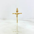 Dije Cruz Cristo 1.05gr / 3.5cm / Baston Liso Oro Amarillo