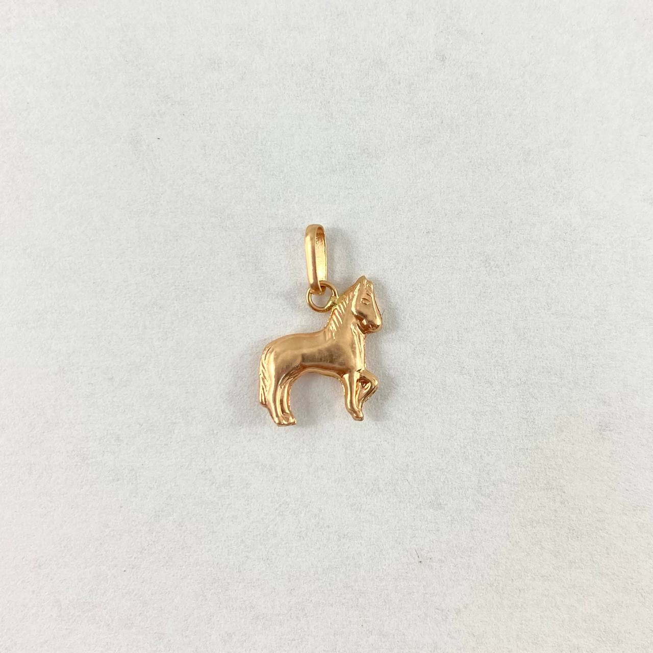 Dije Caballo 0.55gr / 1.8cm / Troquelado Oro Rosa