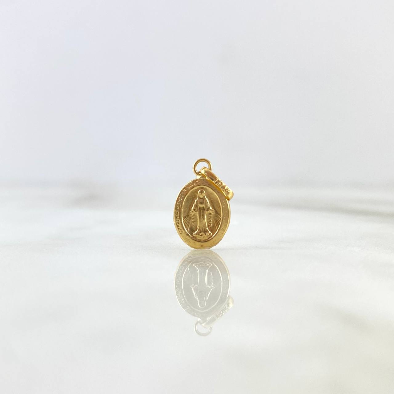Dije Virgen Milagrosa 0.45gr / 1.8cm / Plana Oro Amarillo