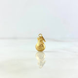 Dije Bolsa de Dinero 0.45gr / 1.8cm / Troquelada Oro Amarillo