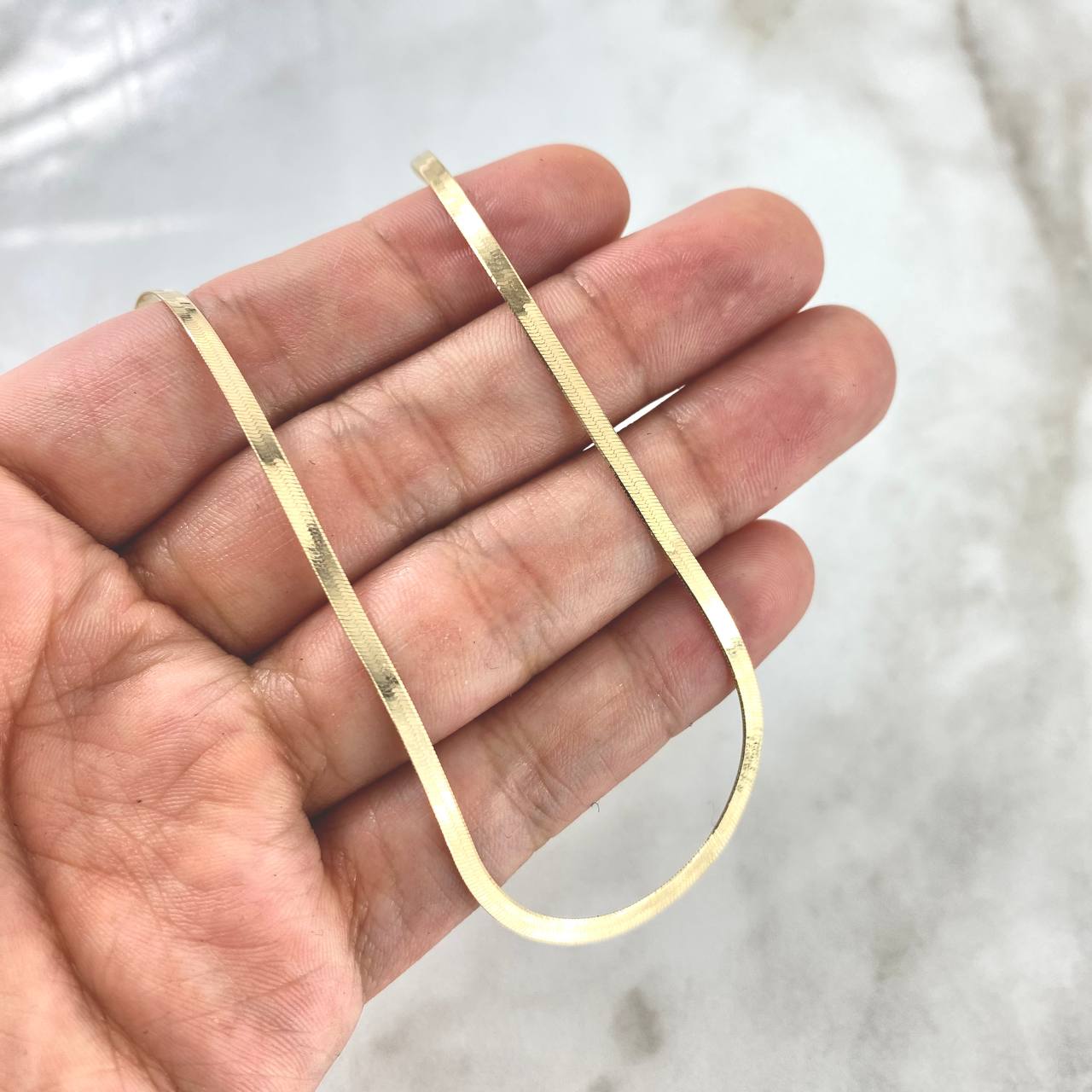 Cadena Espejo 3.85gr / 40cm / 2.5mm Oro Amarillo +3