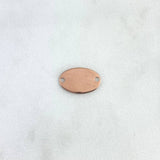Herraje Placa Ovalada 0.7gr / 1.6cm-1cm / Oro Rosa