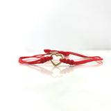 Pulsera Roja Corazón Silueta 0.3gr / Oro Amarillo ©