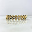 Pulsera Negra Ajedrez 7.9gr / 5mm Bolas Satinadas 37 Und Oro Amarillo *