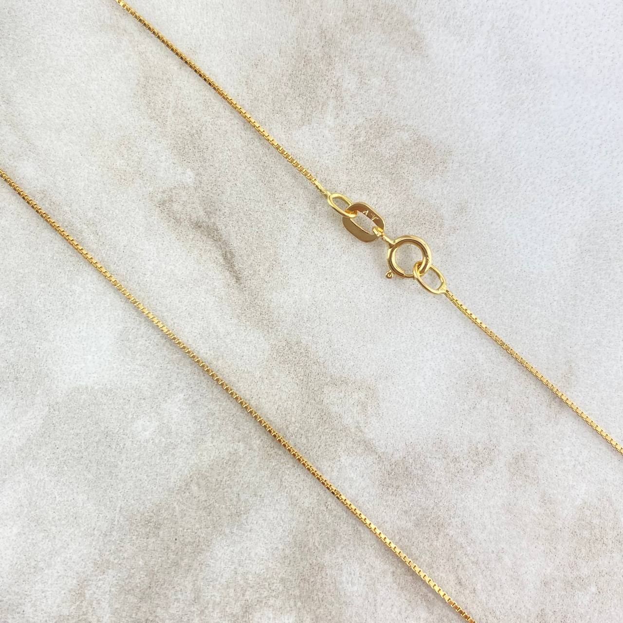 Cadena Veneciana 1.15gr / 40cm / 0.6mm Oro Amarillo +3
