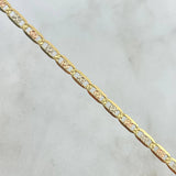 Cadena Plana 10.55gr / 50cm / 3.4mm Diamantada Tres Oros +3