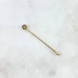 Piercing Industrial Circulo 1gr / 4.7cm-1mm Circones Negros Oro Amarillo (Joya) ©