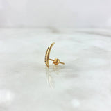 Piercing Cuatro Garras 1.7gr / 1.5cm / Circones Negros Oro Amarillo (Joya)
