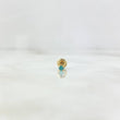 Piercing Chispa Lineal Garrita 0.3gr / 0.8cm / 3mm Circon Celeste Oro Amarillo (Joya)