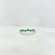 Anillo Eslalon 1.55gr / T8 / Esmeraldas 17pts Oro Amarillo (Joya) *