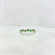 Anillo Eslalon 1.6gr / T7 3/4 / Esmeraldas 17pts Oro Amarillo (Joya)