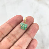Dije Morralla Esmeralda Mediana Oro Amarillo 18K (Joya) ©