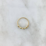 Anillo Puntos Entrelazados 2.2gr / T6 1/2 / Esmeraldas 12pts Oro Amarillo (Joya)