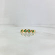 Anillo Puntos Entrelazados 2.2gr / T6 1/2 / Esmeraldas 12pts Oro Amarillo (Joya)