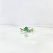 Anillo Solitario Infinito Cruzado 2.1gr / T5 1/2 / Esmeraldas 75pts Oro Amarillo (Joya)