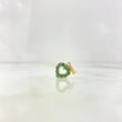 Dije Corazón Silueta 1.65gr / 1.8cm / Esmeraldas 25pts Oro Amarillo (Joya)