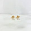 Topos Arco Flores 0.65gr / 1cm / Circones Blancos Oro Amarillo ©