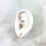 Topos Arco Flores 0.65gr / 1cm / Circones Blancos Oro Amarillo ©