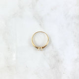 Anillo Solitario Abultado 1.65gr / T6 3/4 / Circon Blanco Oro Amarillo