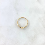 Anillo Solitario 1.6gr / T6 1/2 / Riel Intermedio Circon Blanco Oro Amarillo