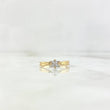 Anillo Solitario 1.6gr / T6 1/2 / Riel Intermedio Circon Blanco Oro Amarillo