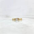 Anillo Solitario Churumbela 3.25gr / T6 1/4 / Circones Blancos Oro Amarillo ©