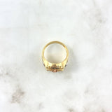 Anillo Flor de Lis Medusa 11gr / T10 3/4 / Circones Blancos Tres Oros ©