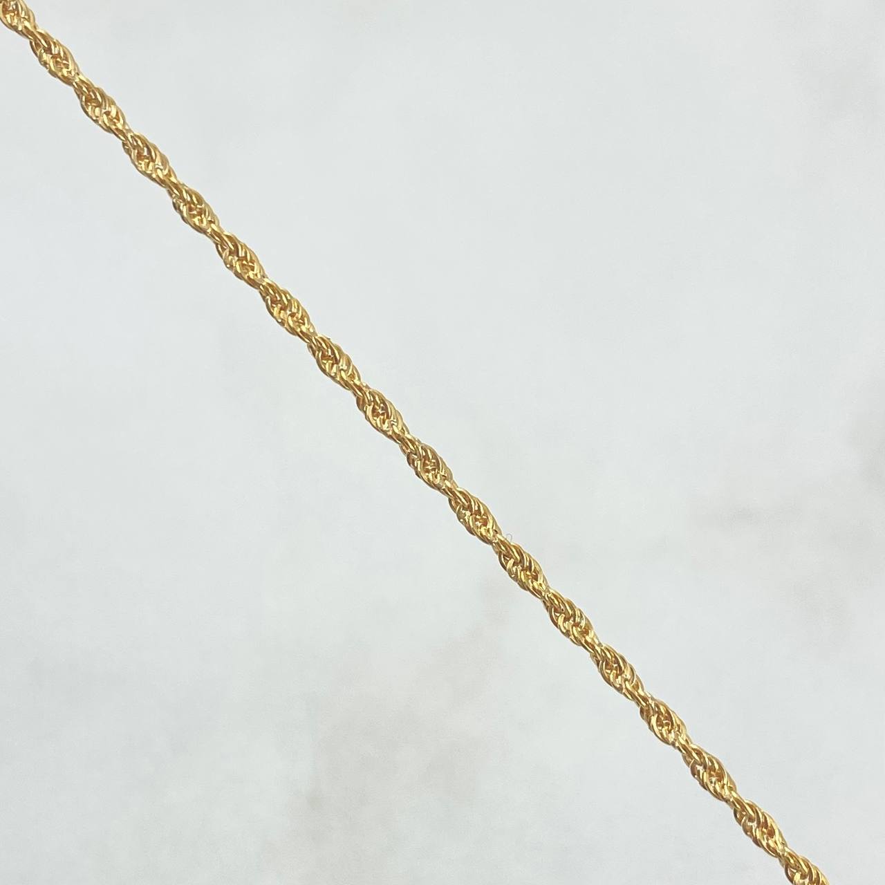 Cadena Lazo 0.8gr / 45cm + Dije Corazón 0.35gr / 1.3cm Oro Amarillo (Oferta)