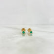 Topos Piedra 0.75gr / 3mm Esmeralda 18 Pts Oro Amarillo 18K (Joya)