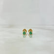 Topos 0.9gr / 3mm Esmeraldas 10 pts Oro Amarillo (Joya) ©