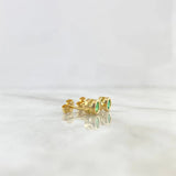 Topos Aro 30 Pts Esmeralda 1.1 g / 4.65 mm Oro Amarillo 18K