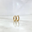 Candongas Ovalo 1.4gr / 1.1cm / Diamantes Blancos 20 pts Oro Amarillo (Joya) ©