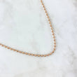 Cadena Militar 18.25gr / 60cm-3mm Bolas Diamantadas Oro Rosa 18K
