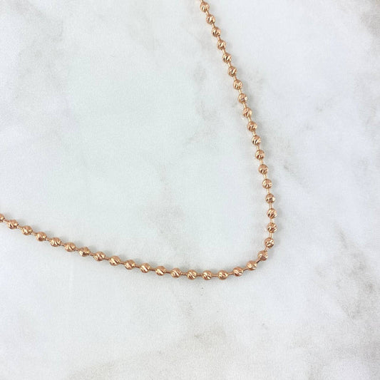 Cadena Militar 17.05gr / 60cm / 3mm Oro Rosa Nac.Esp. 18K