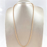Cadena Militar 18.25gr / 60cm-3mm Bolas Diamantadas Oro Rosa 18K