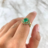 Anillo Ojo Triple Infinito 4.05gr / T5 1/4 / Esmeraldas 1.84 qts Oro Amarillo (Joya) ©