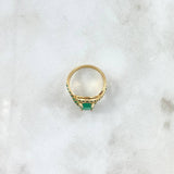 Anillo Ojo Triple Infinito 4.05gr / T5 1/4 / Esmeraldas 1.84 qts Oro Amarillo (Joya) ©