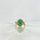 Anillo Ojo Triple Infinito 4.05gr / T5 1/4 / Esmeraldas 1.84 qts Oro Amarillo (Joya) ©