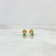Topos Chispa 0.7gr / 2.3mm Esmeraldas 5pts Oro Amarillo (Joya) *