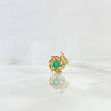 Dije Helice 2gr / 2.1cm / Esmeralda 30pts Oro Amarillo (Joya) *