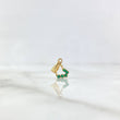 Dije Corazón Silueta 0.85gr / 1.7cm / Esmeraldas 10pts Oro Amarillo (Joya) *