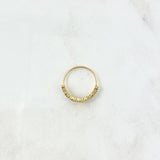 Anillo Zig Zag 1.4gr / T5 3/4 / Esmeraldas 12 Puntos - Diamantes 10 Puntos Oro Amarillo (Joya) *